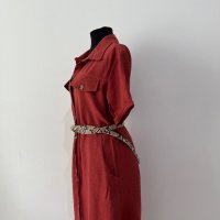 Дамска рокля в керемиден цвят, снимка 6 - Рокли - 42055094