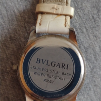 Фешън дамски часовник BVLGARI QUARTZ  с кристали Сваровски кожена каишка много красив стилен - 21766, снимка 4 - Дамски - 36245252