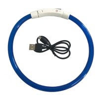 Led USB нашийник за кучета ,налични 2 цвята син и червен, снимка 6 - За кучета - 40976254