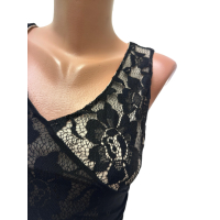 рокля GUESS размер XS дантела черно бежово, снимка 3 - Рокли - 44570330