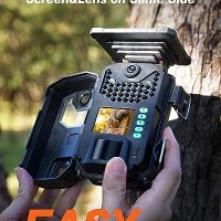 Нова соларна Ловна камера Водоустойчива за лов наблюдение диви животни, снимка 6 - Камери - 42246546