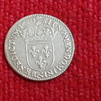 Сребърна монета 1 1/2 екю Франция 1659, снимка 2 - Нумизматика и бонистика - 44534603
