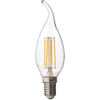 LED Filament Лампа, Пламък, Димираща, 4W, E14, 4200K, Неутрална светлина, Ultralux - LFF41442D, снимка 1 - Крушки - 40862438