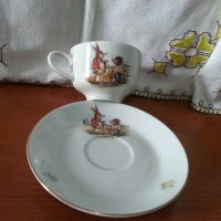 Стар български порцелан детски комплект за хранене , снимка 2 - Антикварни и старинни предмети - 41620419