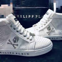 Мъжки обувки бели Philipp Plein ПРОМОЦИЯ, снимка 1 - Кецове - 34662373