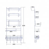 1924 Поставка висящ органайзер за хладилник, снимка 5 - Други стоки за дома - 35738558