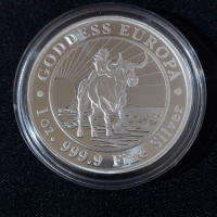 Чад 2023 - 1 OZ - 5000 франка CFA - Богиня Европа – Сребърна монета, снимка 2 - Нумизматика и бонистика - 44738069