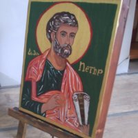 Икона на св. апостол Петър, снимка 5 - Икони - 40957571