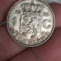1 гулден 1956 г сребро Нидерландия

, снимка 4 - Нумизматика и бонистика - 41736783