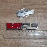 Skoda VRS шкода ВРС надписи за решетка червено със сребристо, снимка 2 - Аксесоари и консумативи - 39455133