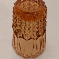Винтидж стъклена ваза в розово злато, снимка 2 - Антикварни и старинни предмети - 40209238