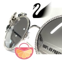 ATELIER SWAROVSKI 🍊 Дамски слънчеви очила “SILVER NIGHT & BLACK DIAMOND” нови с кутия, снимка 8 - Слънчеви и диоптрични очила - 41417055