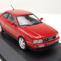 Audi S2 Coupe 1992 - мащаб 1:43 на Solido моделът е нов в PVC дисплей-кейс, снимка 7 - Колекции - 42726979