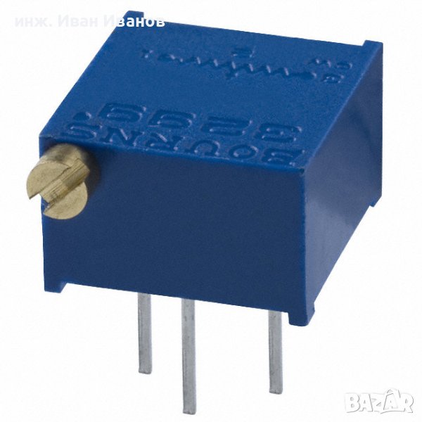 Прецизен тример потенциометър 10 кило ома, хоризонтален на Bourns Inc.- USA, снимка 1