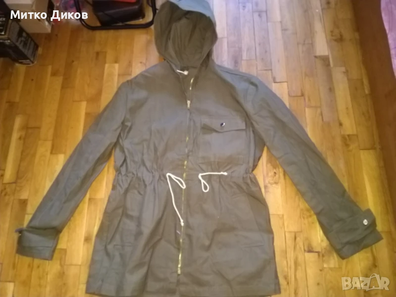 Анорак бризентов от соца Младост Годеч нов с качулка цял цип 3 джоба размер М, снимка 1