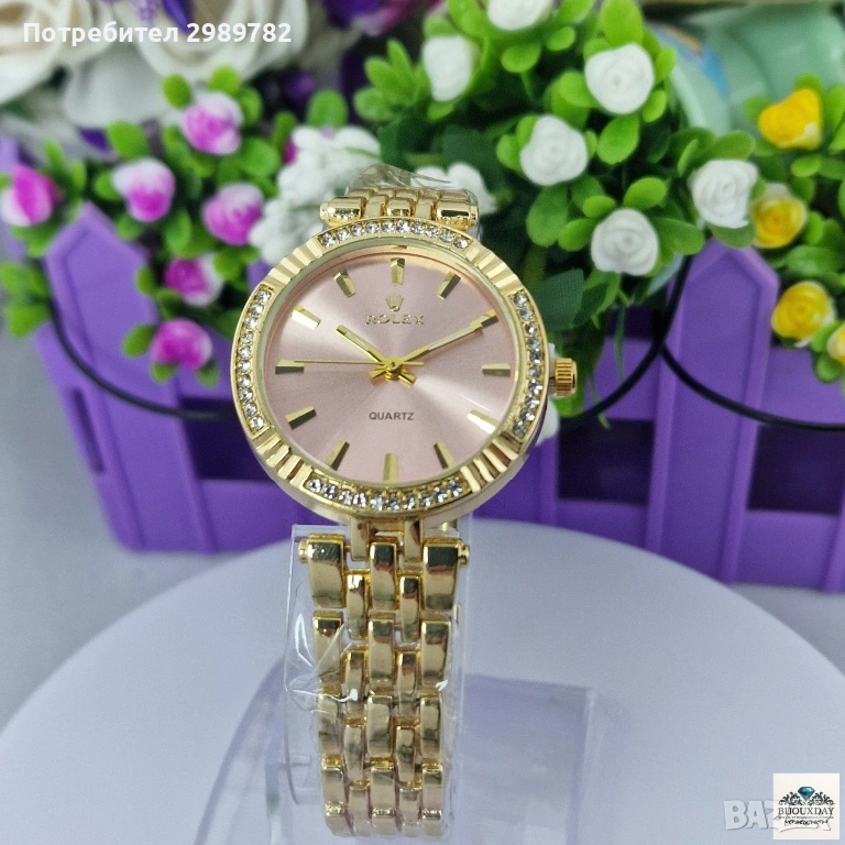Елегантен дамски часовник с ROLEX визия, който впечатлява с изчистен и луксозен дизайн., снимка 1