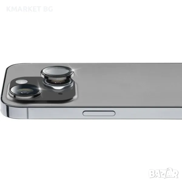 Cellularline Закален протектор за камера Ring от Cellularline, за Apple iPhone 15/15 Plus, снимка 1