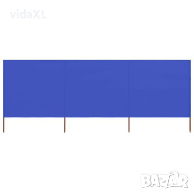vidaXL Параван против вятър от 3 панела текстил 400x120 см лазурносин(SKU:47147, снимка 1
