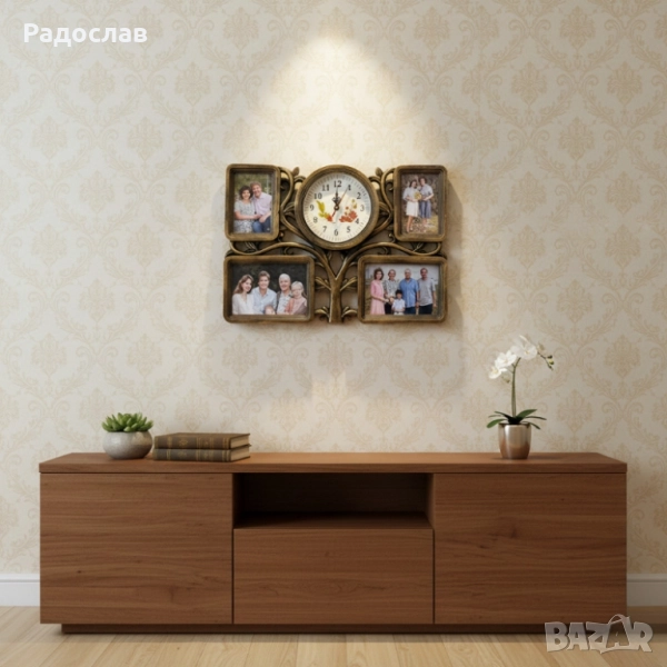 Рамка за снимки с часовник 2 в 1 - Дървото на живота, снимка 1