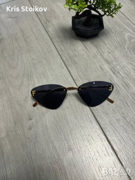 Модерни слънчеви очила без рамка – стил "котешко око", снимка 1