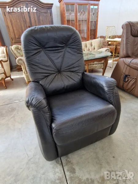 Релаксиращ Фотьойл Естествена кожа-внос от Германия!, снимка 1