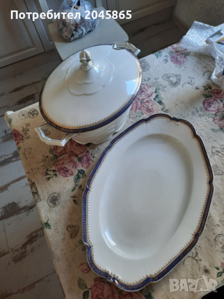 Продавам порцеланов супник и чиния-плато, снимка 1