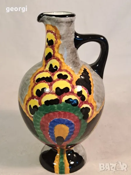 немска керамична кана ръчноизрисувана 18/5, снимка 1