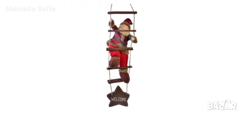 Коледна декоративна стълба, Дядо Коледа, 60см., снимка 1