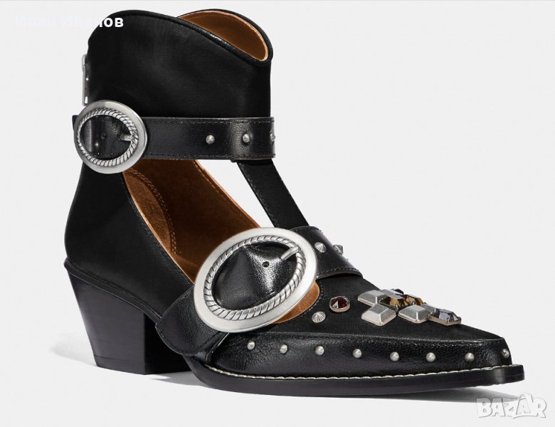  COACH Дизайнерски Изрязани ботуши  Western Creeper номер 37,5, снимка 1