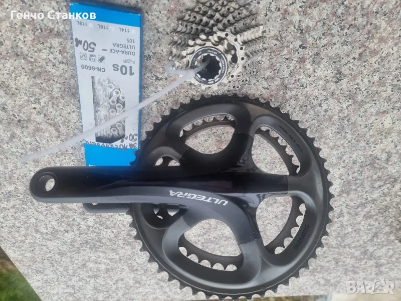 Ultegra-10 скорости- курбели,  касета и верига , снимка 1
