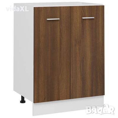 vidaXL Долно шкафче, кафяво дъб, 60x46x81,5 см, инженерно дърво（SKU:815563, снимка 1