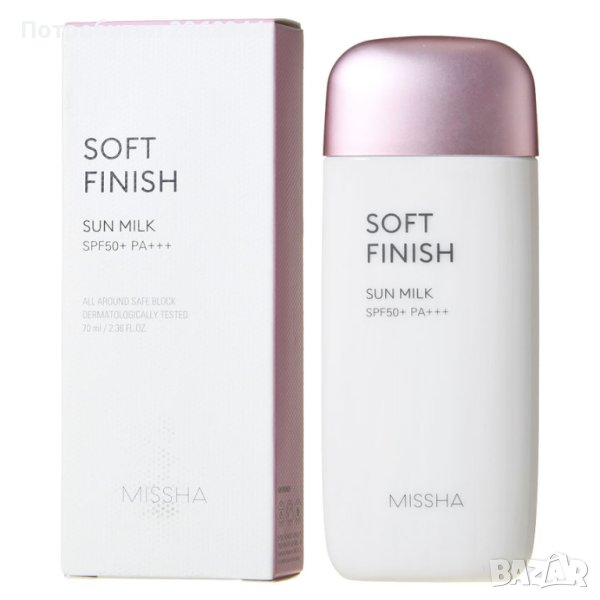 MISSHA Missha Soft Finish Слънцезащитно мляко за лице SPF50+ , 70 мл, корейска, снимка 1