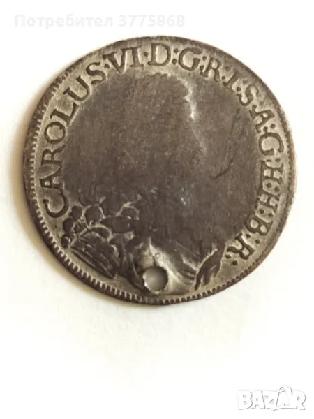 Продавам 6 кройцера 1714  г, снимка 1