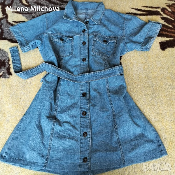 Дънкова рокля размер М , снимка 1