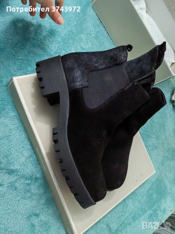 Tamaris - велурени боти, снимка 1