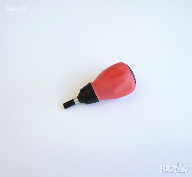 Отвертка кръстата червена с намагнитен връх 6x15mm, снимка 1
