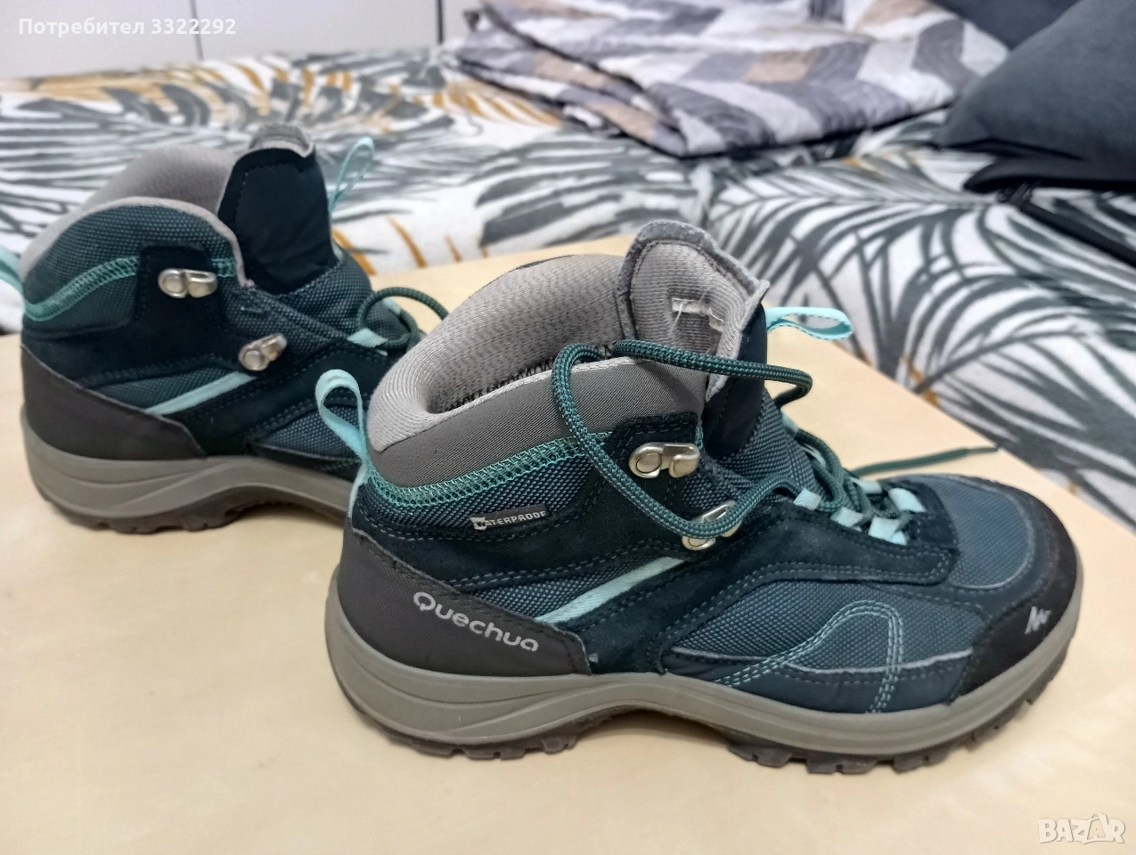 QUECHUA ДАМСКИ ВОДОУСТОЙЧИВИ ТУРИСТИЧЕСКИ ОБУВКИ ЗА ПРЕХОДИ , снимка 1