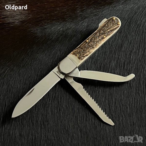 Немски сгъваем ловен нож. Три остриета. , снимка 1