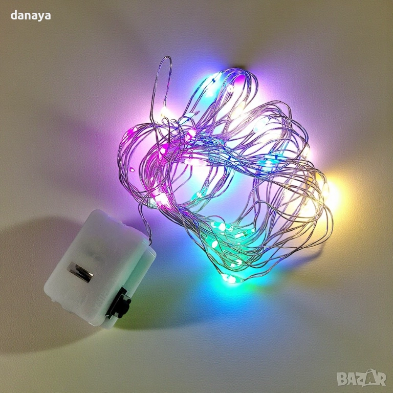 6004 Светещ гирлянд мини led лампички, 3 метра, водоустойчиви, снимка 1