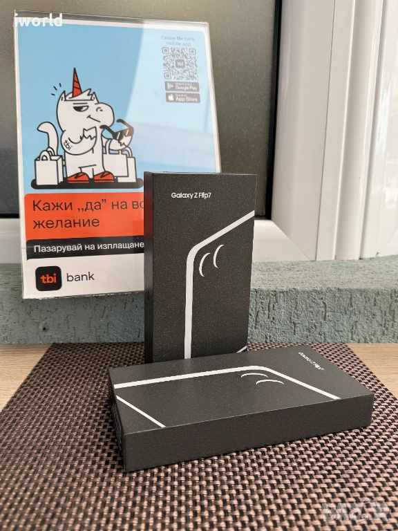 НОВ❗️ SAMSUNG  Z FLIP 7 Лизинг от 56лв/м НЕразпечатан❗️ГАРАНЦИЯ❗️Blue shadow 256gb , снимка 1