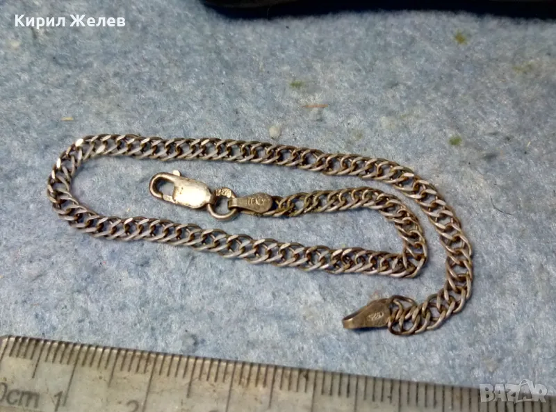 СТИЛНА ИТАЛИАНСКА СРЕБЪРНА ГРИВНА СРЕБРО 925 ITALY КРАСИВА ВИНТИДЖ АРТ ПЛЕТКА 49617, снимка 1