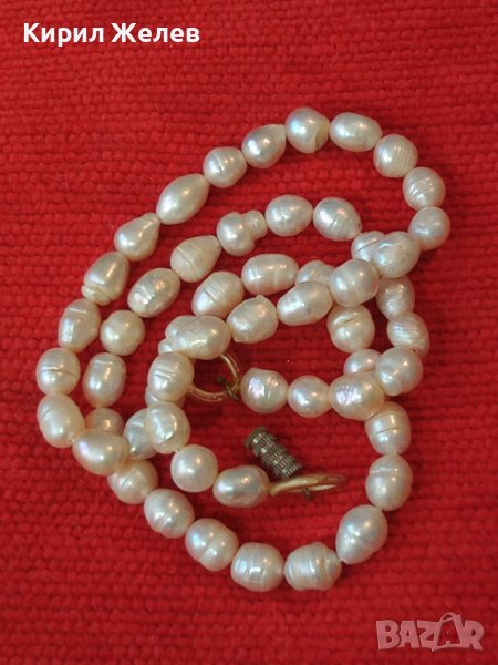ПРЕКРАСНО СТАРО СКЪПОЦЕННО ПЕРЛЕНО АРТ ДЕКО КОЛИЕ от РЪЧНО НАНИЗАНИ ЕСТЕСТВЕНИ РЕЧНИ ПЕРЛИ 34677, снимка 1