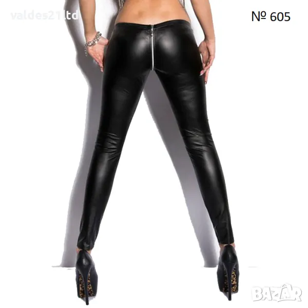 Кожен клин с цип между краката, снимка 1