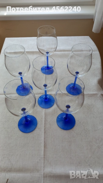 Елегантни чаши за вино  - цветно стъкло, снимка 1
