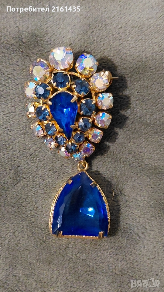 прекрасна ретро брошка от 60-те години на миналия век на Яблонекс Чехословакия , снимка 1