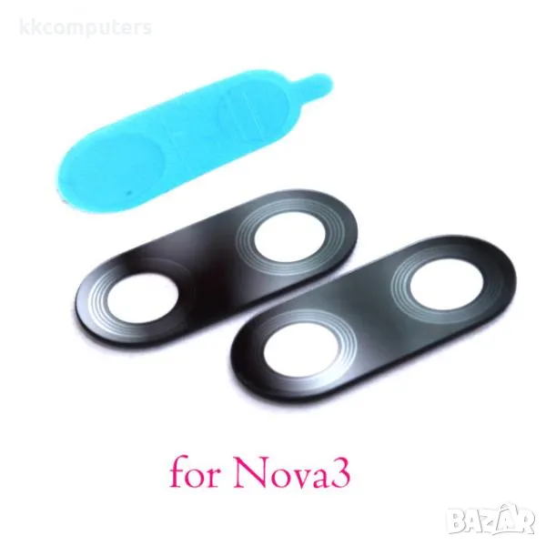Стъкло камера за Huawei Nova 3 / Черен / Баркод : 562485, снимка 1