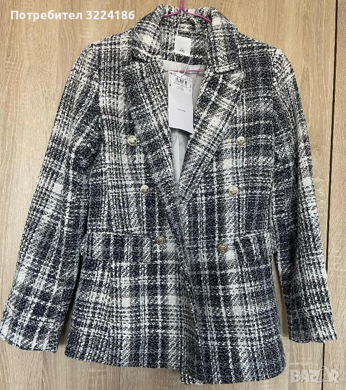 НОВО! Плътно дамско сако с подплата ХS размер, снимка 1