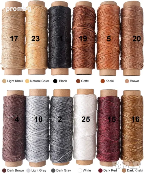 конци за кожа, кожарска, сарашка парафинирана макара 0,8 мм, 30 м, снимка 1