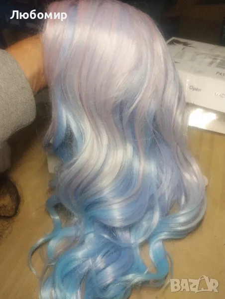 Синьо розова перука 7, снимка 1