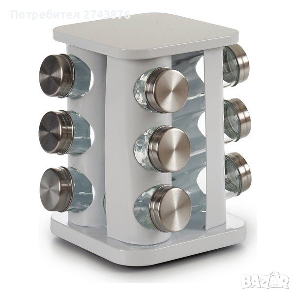 КОМПЛЕКТ 12 БРОЯ БУРКАНЧЕТА ЗА ПОДПРАВКИ НА ВЪРТЯЩА СТОЙКА, снимка 1